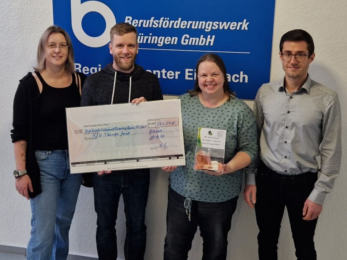 Spende 223,27 € / Lehrkräfte u. Auszubildende des Berufsförderungswerks Thüringen